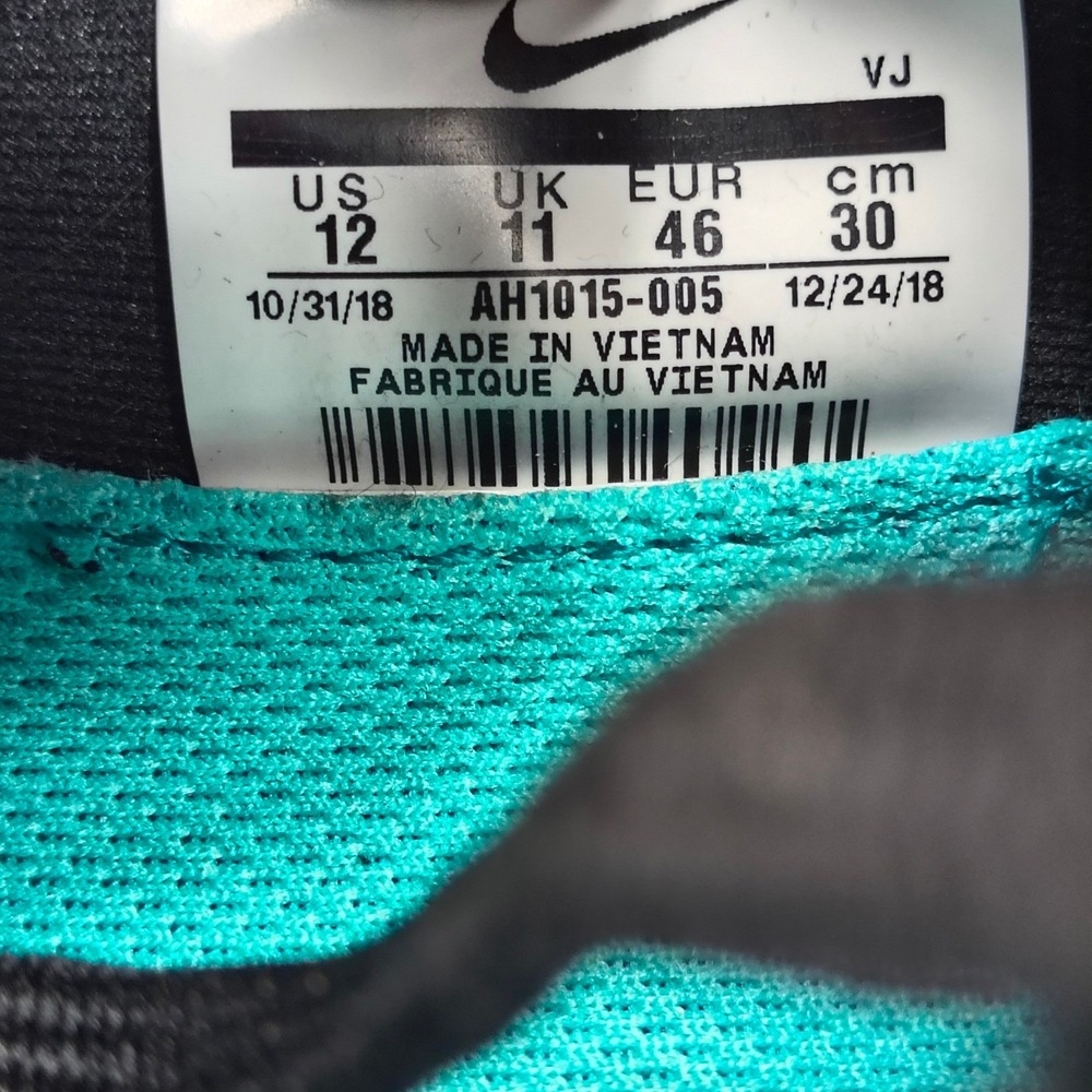 Nike Odyssey React Flyknit 2 Mens Running Shoes Black Multi Color AH1015-005 12 - Picture 12 of 14